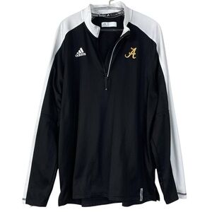 Adidas University of Alabama Tide Climbalite 1/4 Zip Track Jacket Black Size L